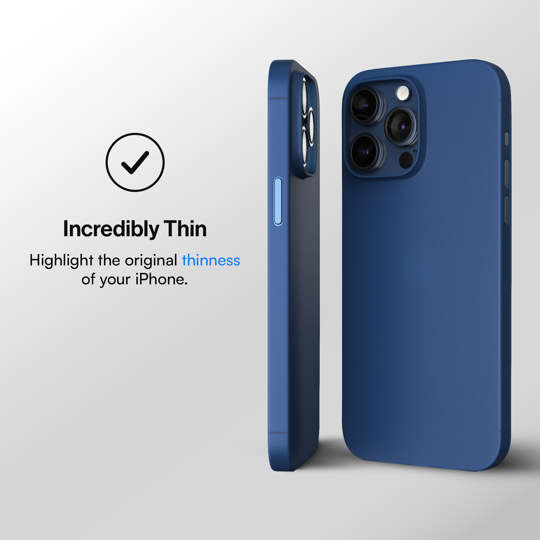Best Thin Case for iPhone 15, 15 Pro, 15 Pro Max, 15 Plus - Navy Blue