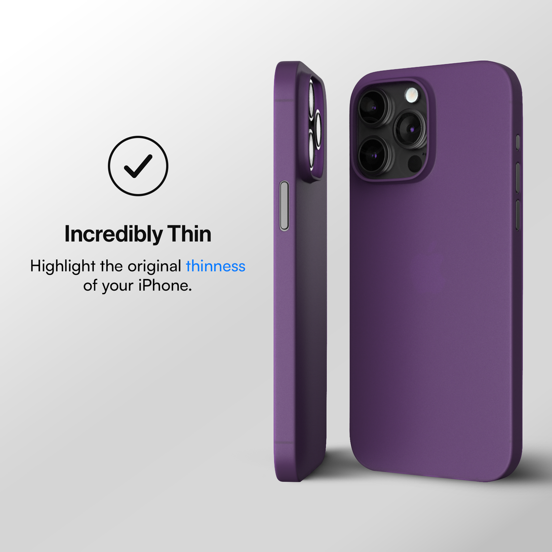 Best Thin Case for iPhone 15, 15 Pro, 15 Pro Max, 15 Plus - Purple