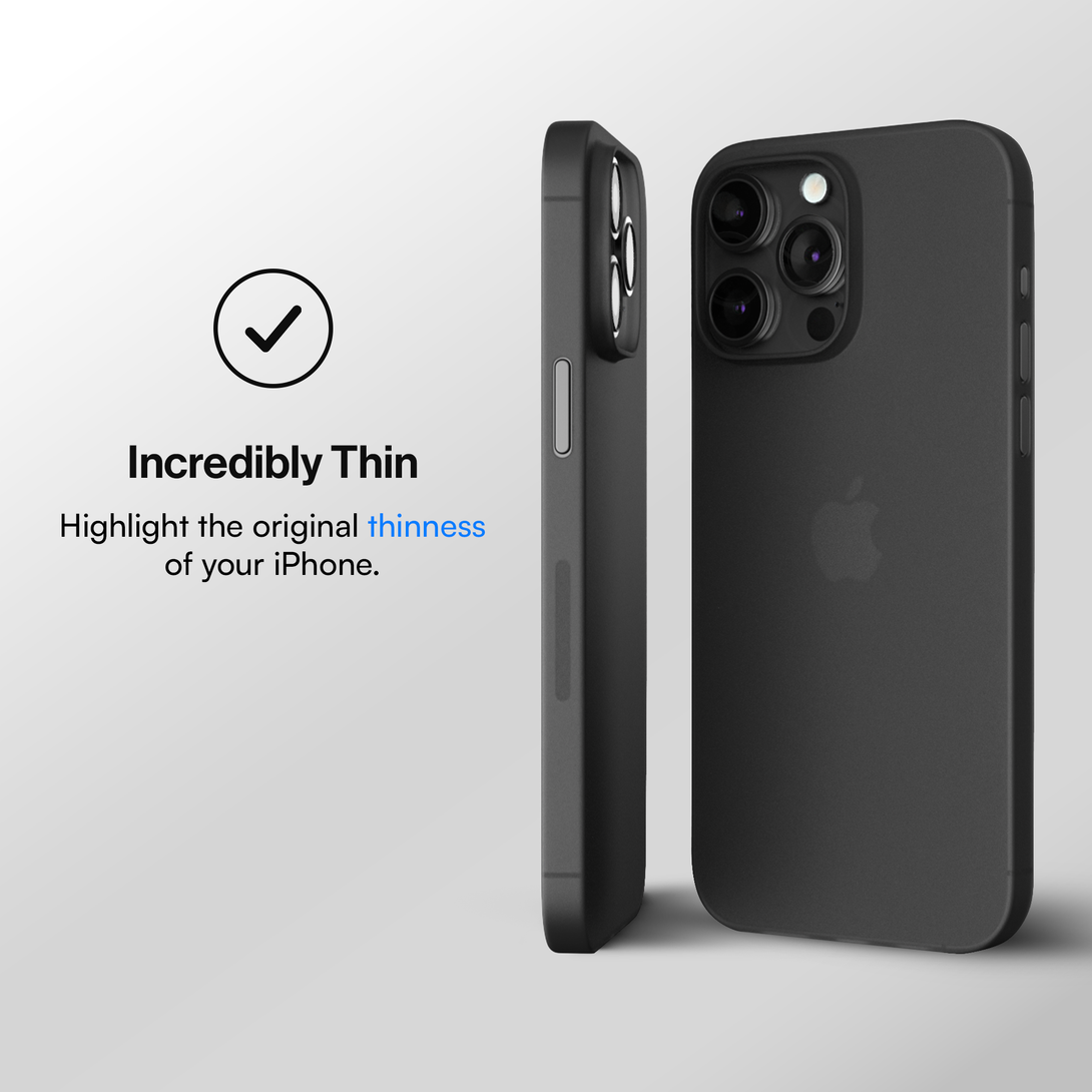 Best Thin Case for iPhone 16, 16 Pro, 16 Pro Max, 16 Plus - Slim Case - Frosted Black