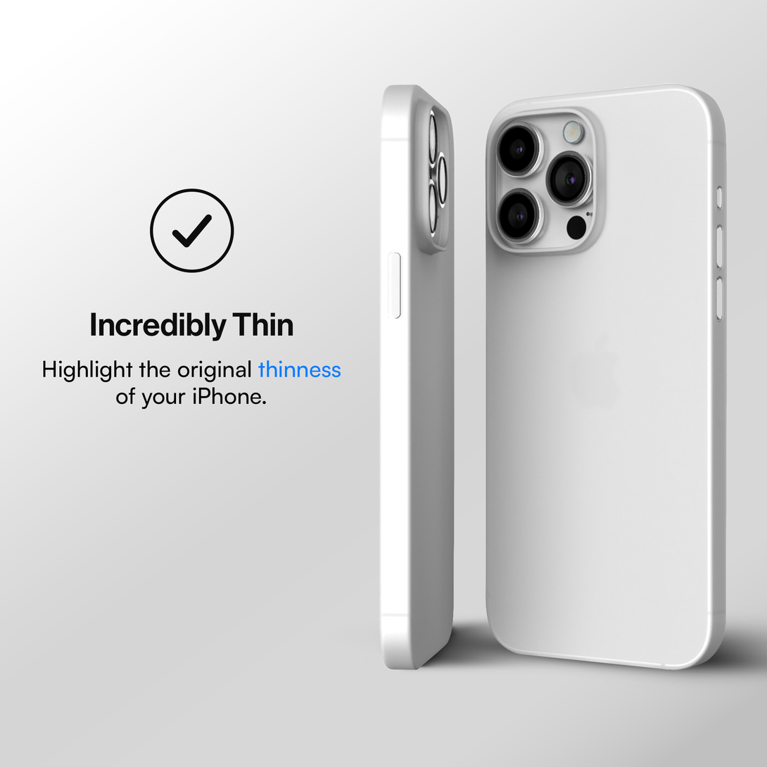 Best Thin Case for iPhone 16, 16 Pro, 16 Pro Max, 16 Plus - Frosted White