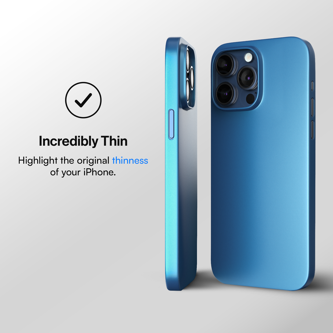 Best Thin Case for iPhone 16, 16 Pro, 16 Pro Max, 16 Plus - Blue Titanium