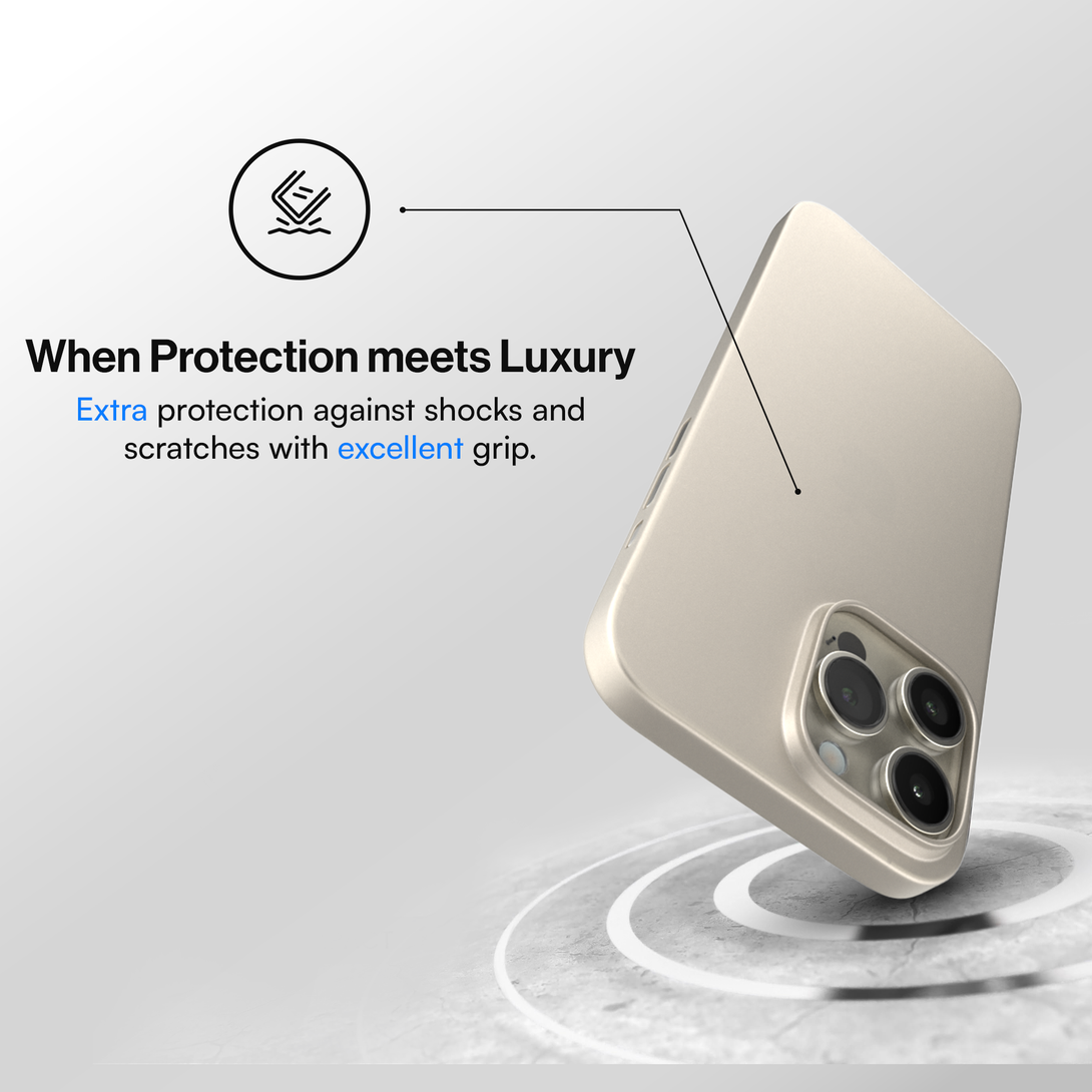 Protective case for iPhone 16, 16 Pro, 16 Pro Max, 16 Plus - Natural Titanium