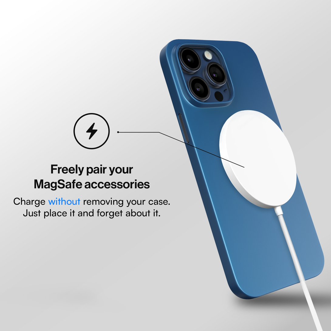 Slim Case for iPhone 16, 16 Pro, 16 Pro Max, 16 Plus - Blue Titanium