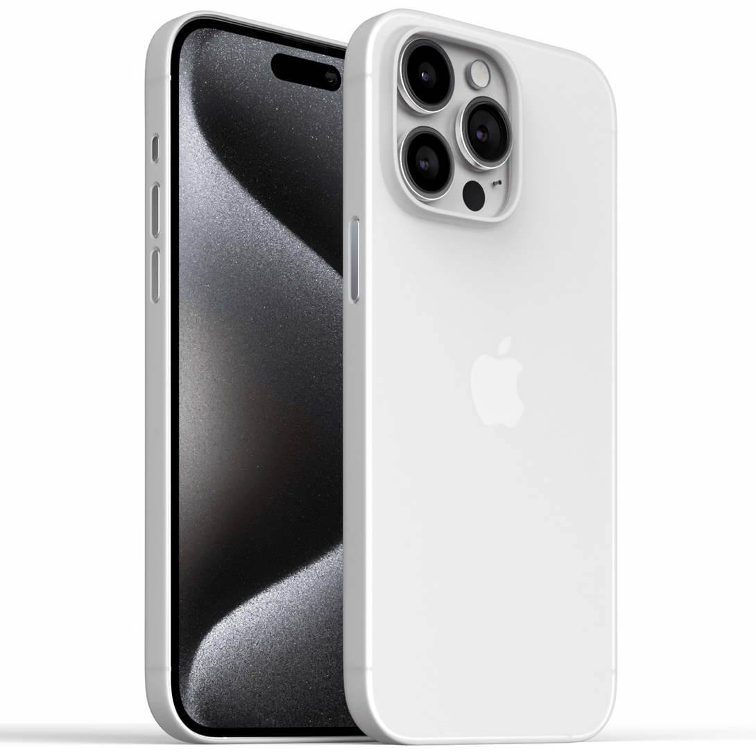 Super Thin Case for iPhone 16, 16 Pro, 16 Pro Max, 16 Plus - Frosted White