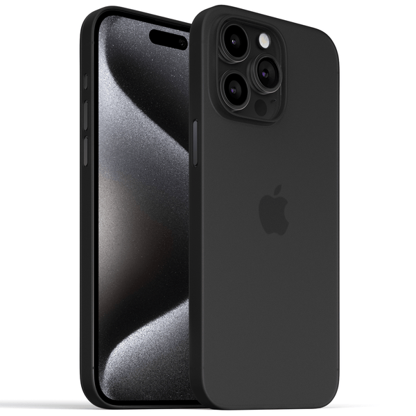 Best Ultra Thin Case for iPhone 15, 15 Pro, 15 Pro Max, 15 Plus - Slim Case - Frosted Black