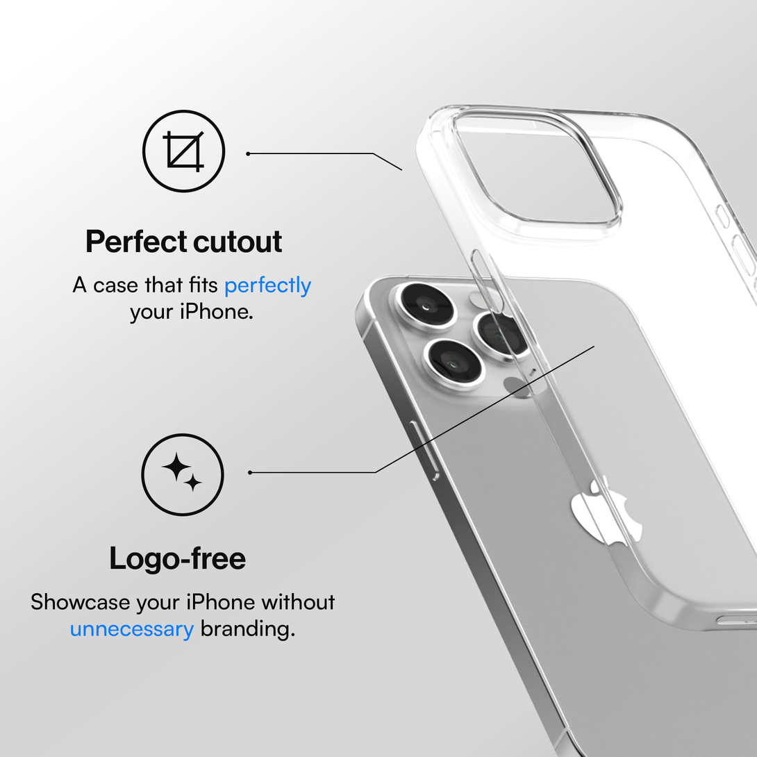 Thinnest case for iPhone 15, 15 Pro, 15 Pro Max, 15 Plus - Transparent