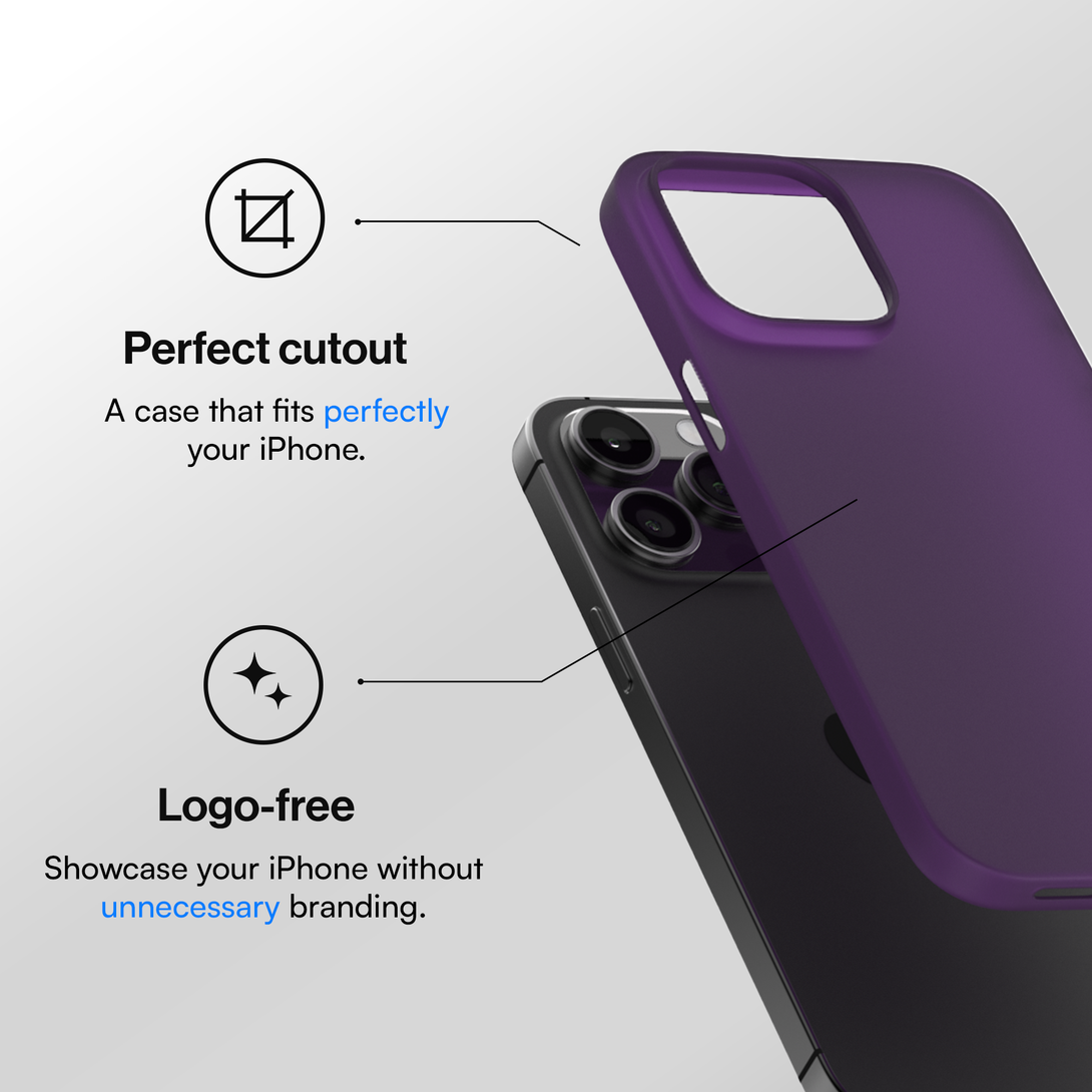 Thinnest Case for iPhone 15, 15 Pro, 15 Pro Max, 15 Plus - Purple