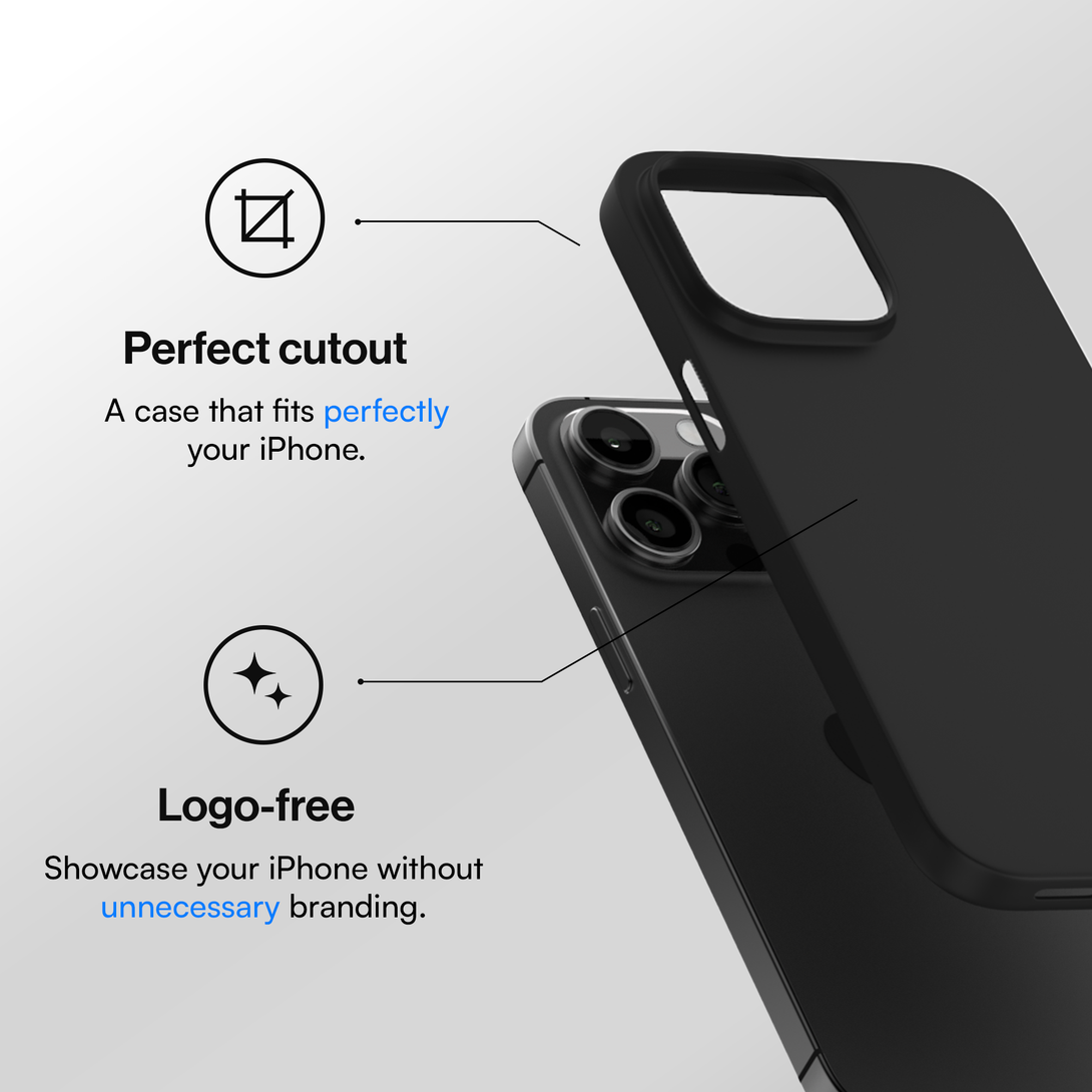 Thinnest Case for iPhone 16, 16 Pro, 16 Pro Max, 16 Plus - Black Titanium