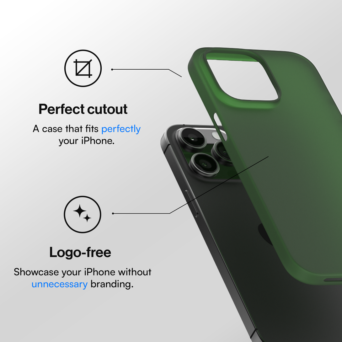 Thinnest Case for iPhone 16, 16 Pro, 16 Pro Max, 16 Plus - Green