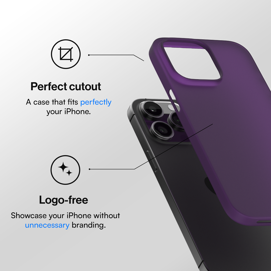 Thinnest Case for iPhone 16, 16 Pro, 16 Pro Max, 16 Plus - Purple