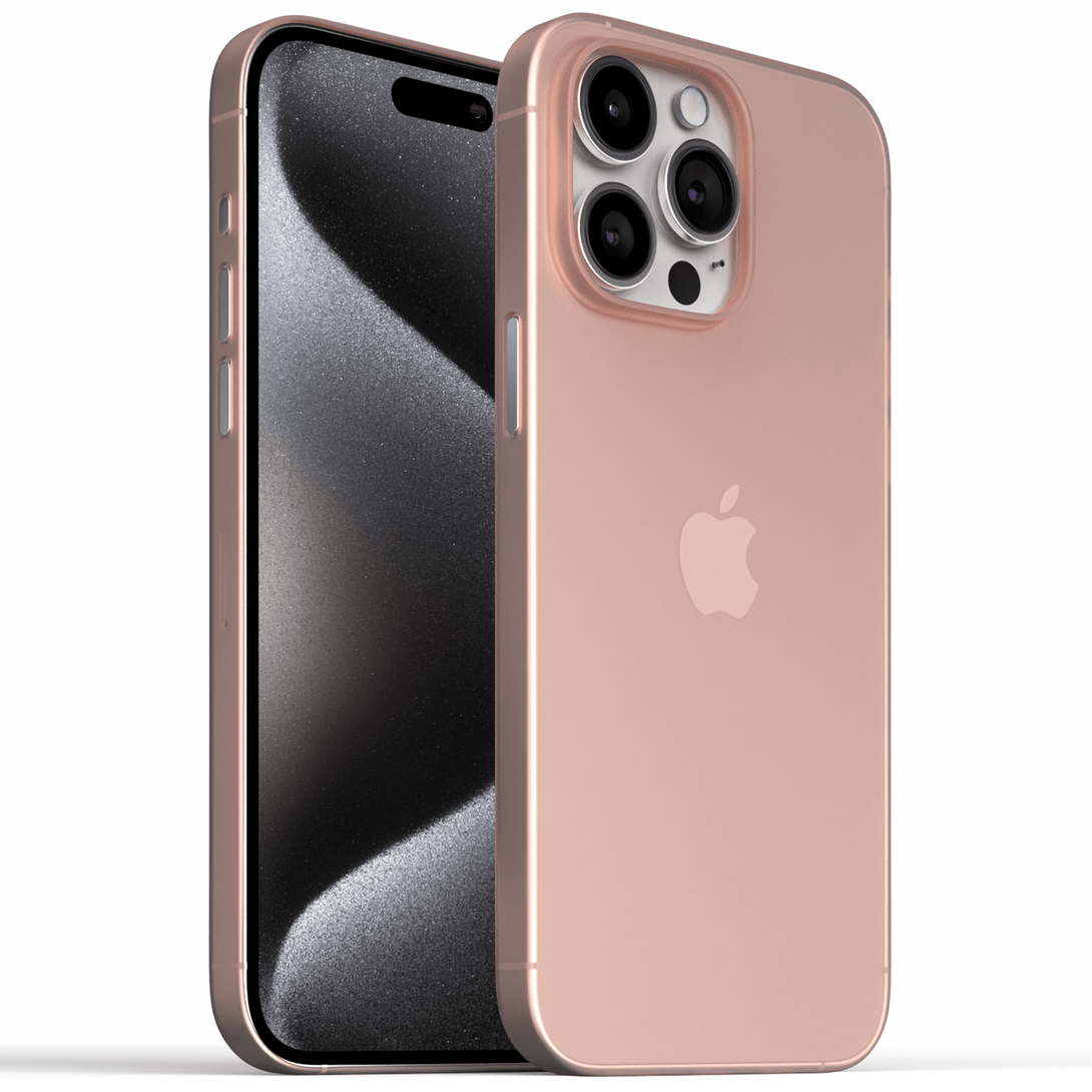 Ultra Thin Case for iPhone 16, 16 Pro, 16 Pro Max, 16 Plus - Frosted Pink